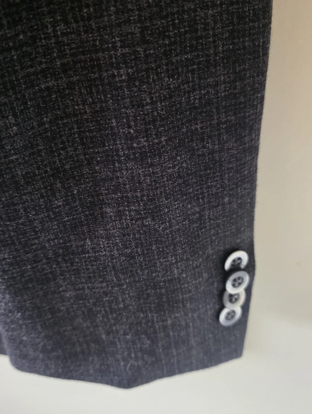 NWOT Savile Row Gold Napoli SPJ Gray Plaid Wool Blazer Size 48R Old Money Preppy